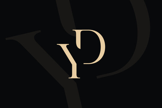 YD or DY letter logo icon design. Classic style luxury initials monogram.
