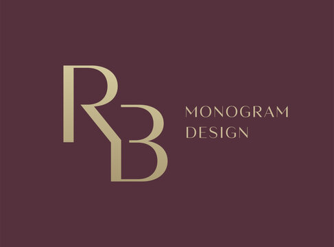 RB letter logo icon design. Classic style luxury initials monogram.