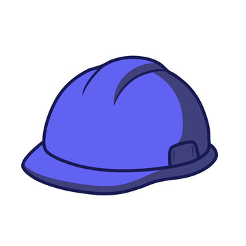blue hard hat