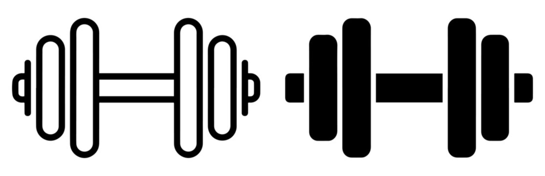 dumbbell fitness workout icon vector