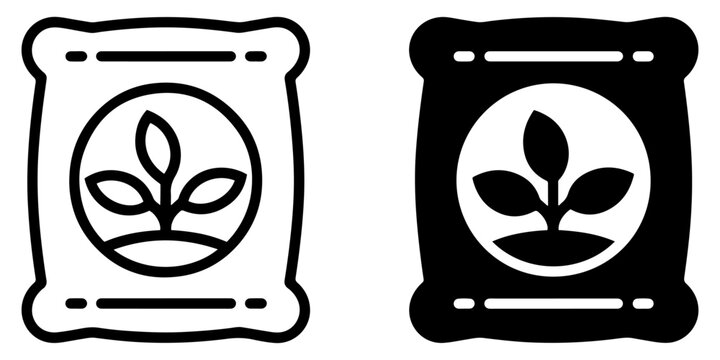 fertilizer bag vector icon