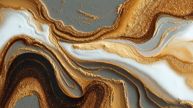 Luxurious Gold Marble Swirls with Elegant Texture
