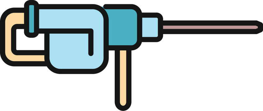 Jackhammer icon representing construction work and breaking down concrete