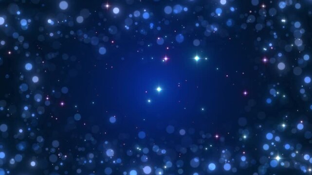  blue sparkle lights background border animation particle