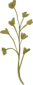 Hand painted Leaf Foliage element illustration
