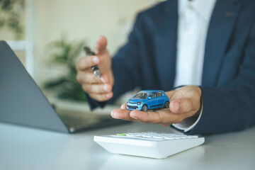 Fototapeta premium Car insurance coverage concept financial protection planning risk assessment policy management and secure automotive ownership solutions