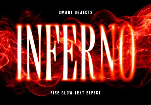 Fire Glow Text Effect For Logo And Poster Typography