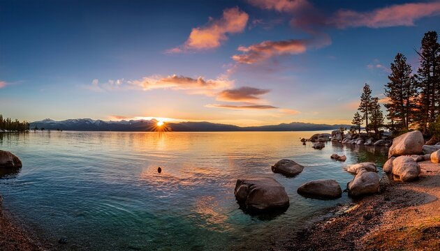 Sunset At Lake Tahoe