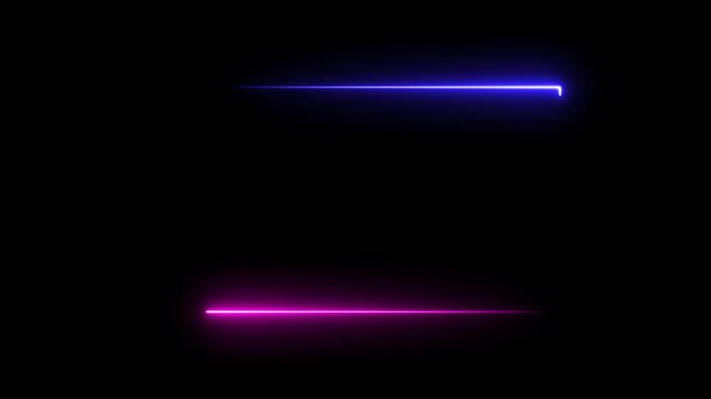 glowing neon light circle loading icon animation black background 4k video.