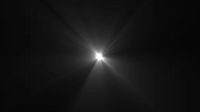 Abstract CC Light Rays Glow Animation. Animations of the Sun's rays. Shine or sun effect on white cc light ray. light flare overlay on black background 4K video.