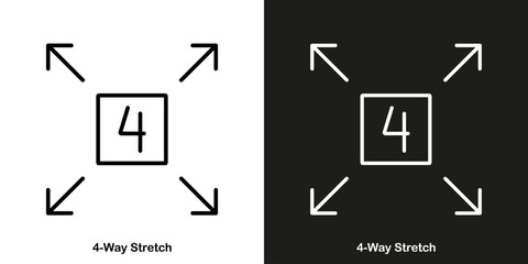 4-Way Stretch. Vector editable icon on two backgrounds. © Саша Мельник