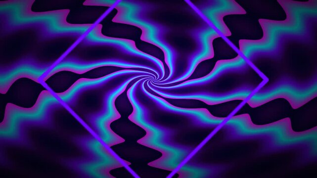 Neon swirl vortex with electric waves