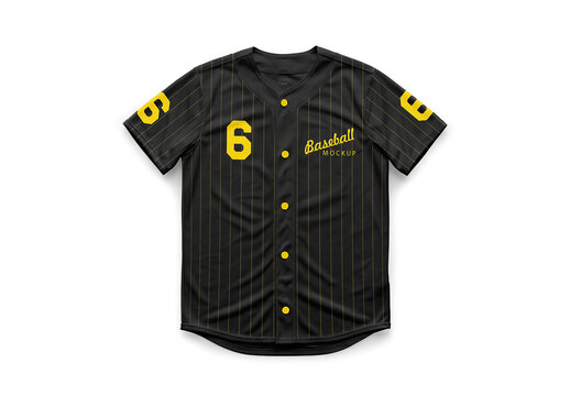 Baseball Jersey Mockup Design for Print Media and Digital Marketing