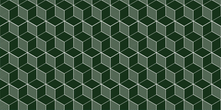 green background with hexagon model. vector