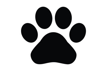 Paw icon. Dog, cat paw silhouette vector. Paw print vector symbol. Puppy footprint © Pixel Hub