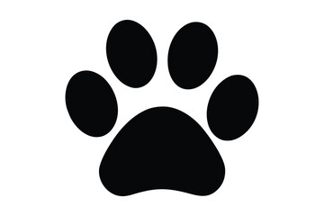 Paw icon. Dog, cat paw silhouette vector. Paw print vector symbol. Puppy footprint © Pixel Hub