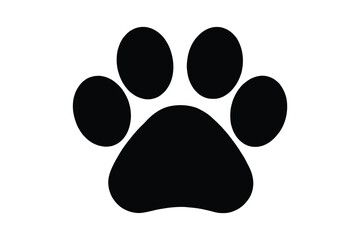 Paw icon. Dog, cat paw silhouette vector. Paw print vector symbol. Puppy footprint © Pixel Hub