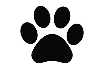 Paw icon. Dog, cat paw silhouette vector. Paw print vector symbol. Puppy footprint © Pixel Hub
