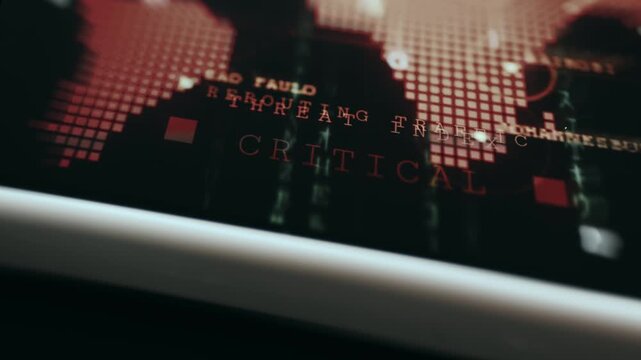 CRITICAL status within a cyber-themed interface