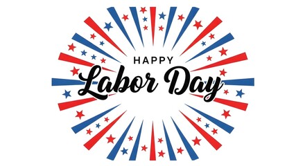 Obraz premium Labor day celebration graphic with patriotic stars and stripes