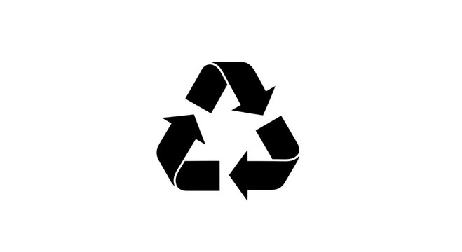 Recycle symbol featuring three arrows in a circular motion illustrates the environmental commitment to sustainability, waste reduction, and the circular economy in modern corporate branding.