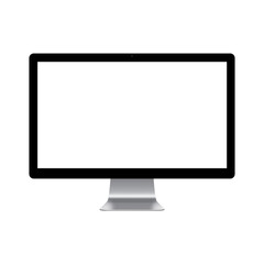 Fototapeta premium Modern thunderbolt display mockup, front view.