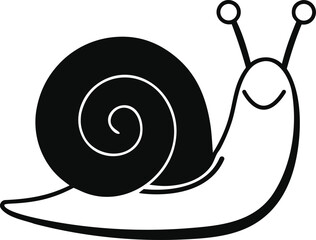 Cute cartoon snail icon, simple vector illustration of a snail with a shell © Sofiya