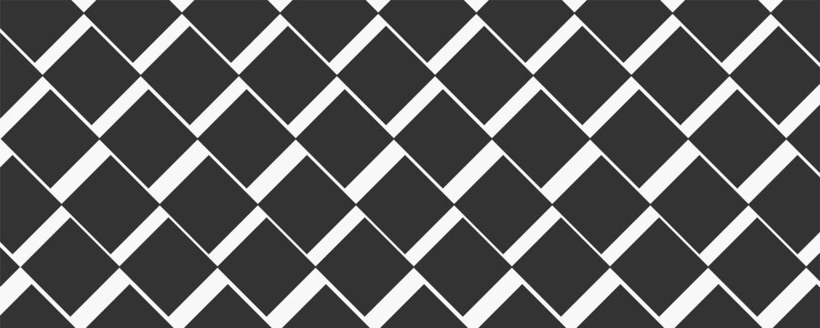 Harlequin seamless pattern. Geometric background with with black and white rhombus. Circus or masquerade ornament. Vector flat illustration.Eps10