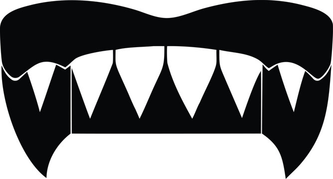 Vampire teeth vector illustration