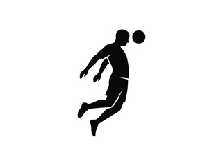 Obraz premium Person Performing Soccer Header Action