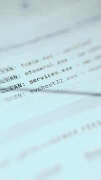 System scan log entry indicating potential file security issue