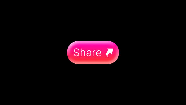 Share Check Button - Professional clean share button animation with polished UI motion for social media promos, app demos and branded digital content