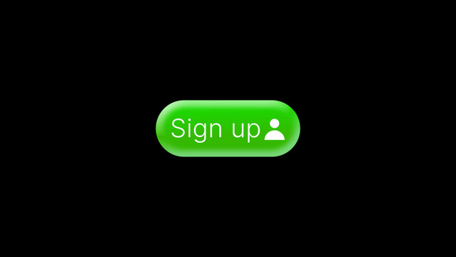 Sign Up Check Button - Professional clean signup button animation with polished UI motion for app promos, onboarding flows and branded digital content