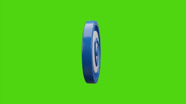 3D Rotating Shield Security Icon Animation with Checkmark on Green Screen, Black, and White Backgrounds