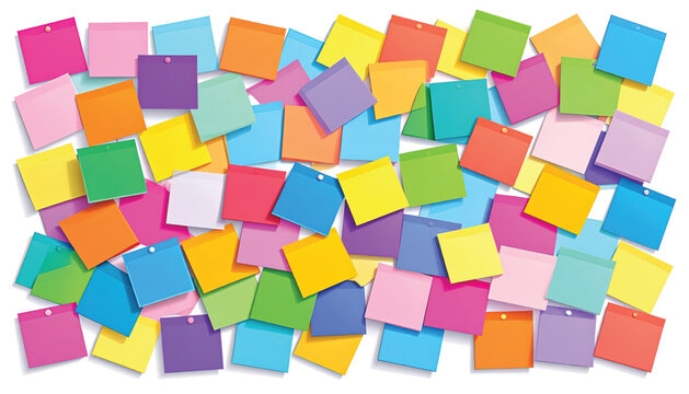 Colorful sticky notes paper adhesive.