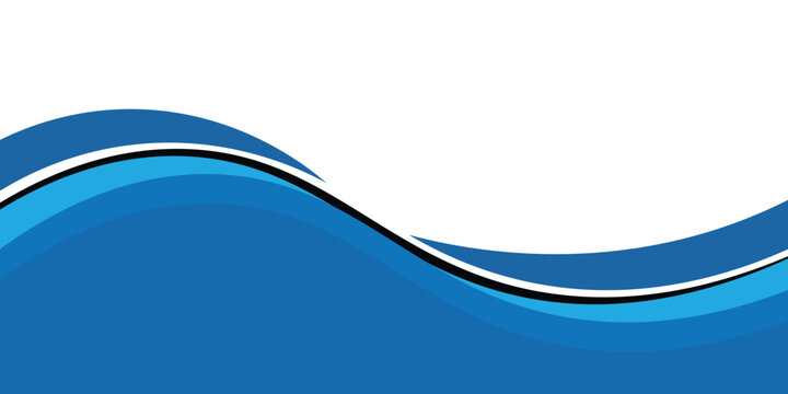 Vector ble line background curve element with white space for text and message design, overlapping layers, vector