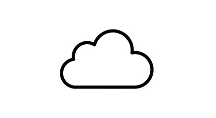 Fototapeta premium Simple Cloud Icon Design Element.