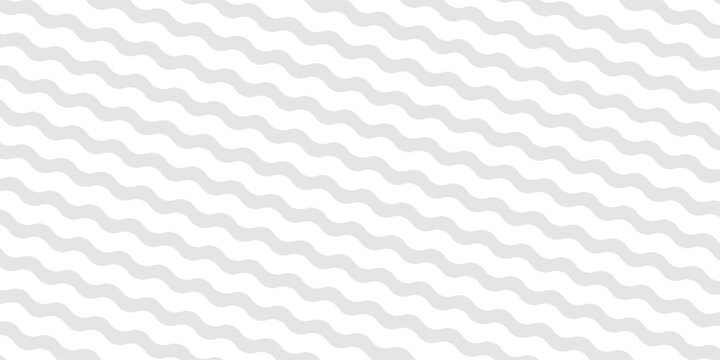 Simple minimal diagonal wavy lines pattern. Vector seamless texture with thick waves, curvy stripes. Simple abstract grey shapes on transparent background.