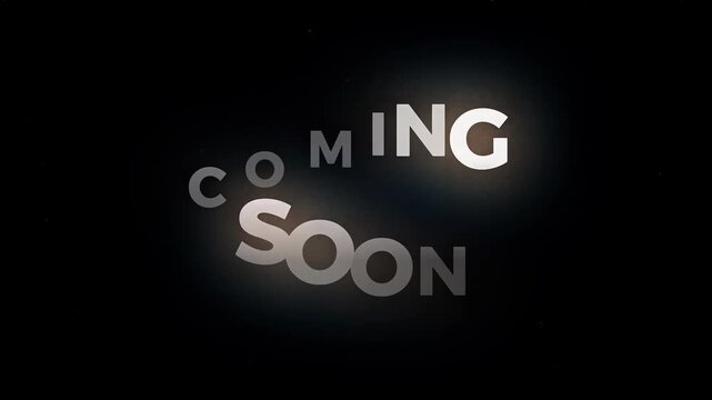 Elegant Dark Background Featuring Minimalist Three Dimensional Typography Announcing A Future Launch Event
