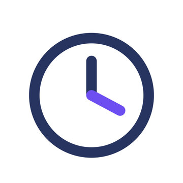 Time clock attendance icon, employee clock in and clock out, time tracking flat vector symbol
