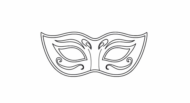 Masquerade mask vector illustration, carnival party accessory
