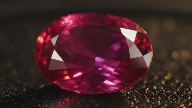 A vibrant oval emerald gemstone with brilliant facets