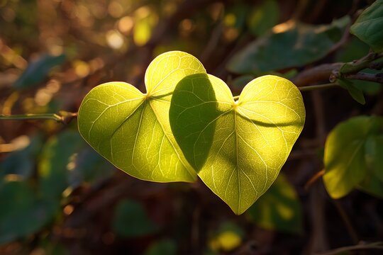 heart shaped leaves