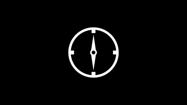 Simple comps icon animated on a black background 4k video animation.