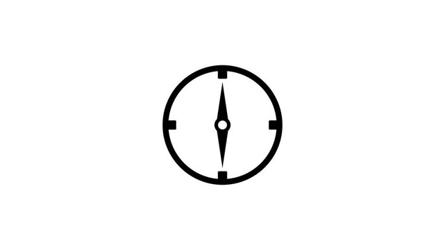 Simple comps icon animated on a black background 4k video animation.