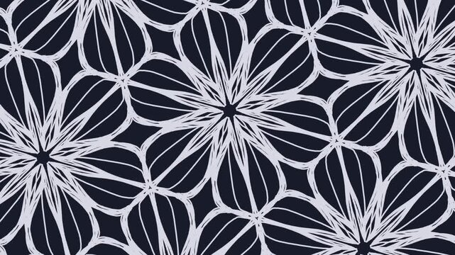 Abstract Geometric Floral Motion Futuristic Background