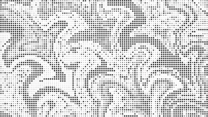 Fototapeta premium Black Star Halftone Effect White Background, Black Star Gradient Texture Abstract Background