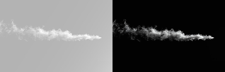 Dense steam or smoke plume for professional visual effects PNG