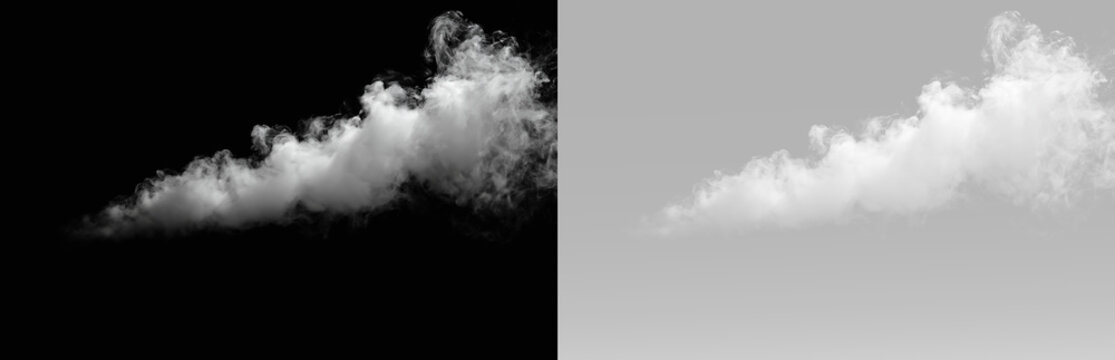 Realistic white cloud element for creative composite design, overlay