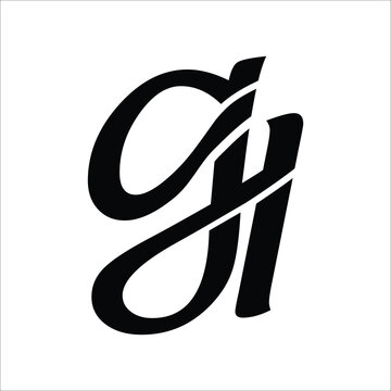 GH letter background vector design, GH logo design.	
